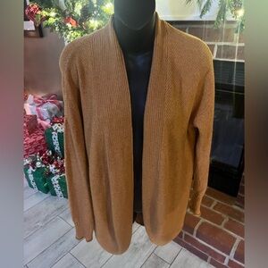 Pink Rose Women's Cozy Cardigan Size Medium Mustard Fall Color